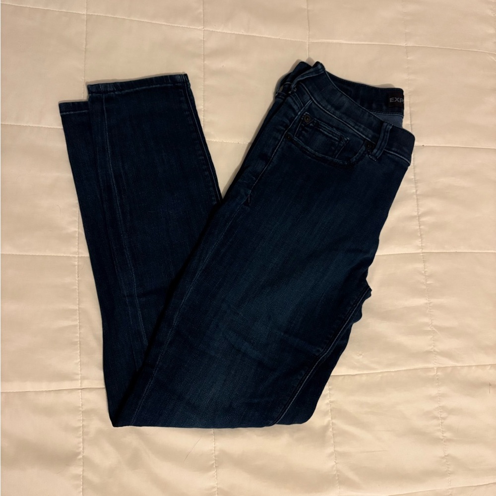 Express Dark Wash Denim Leggings